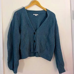 American Eagle Cardigan, teal blue